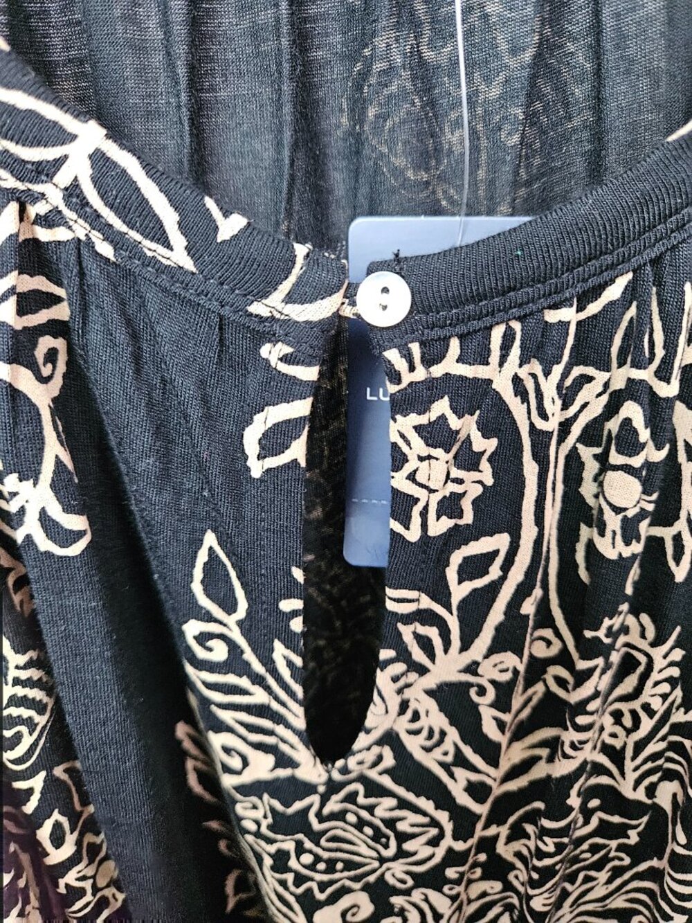 NWT Lucky Brand Boho Floral Print Keyhole Popover Blouse Top 2X - Picture 3 of 7